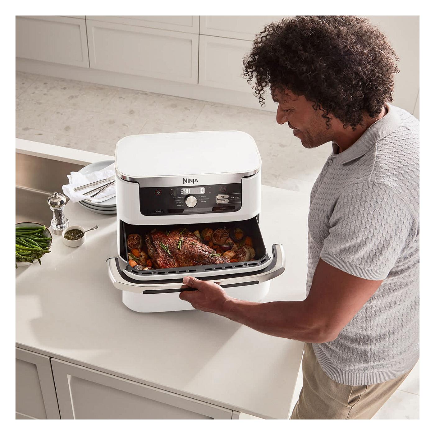 Fryer Ninja Foodi FlexDrawer AF500EUWH, 10,4 L, 2470 W, 2 Zona nga 5,2 L, 7 Funksione - Bardhë - 3