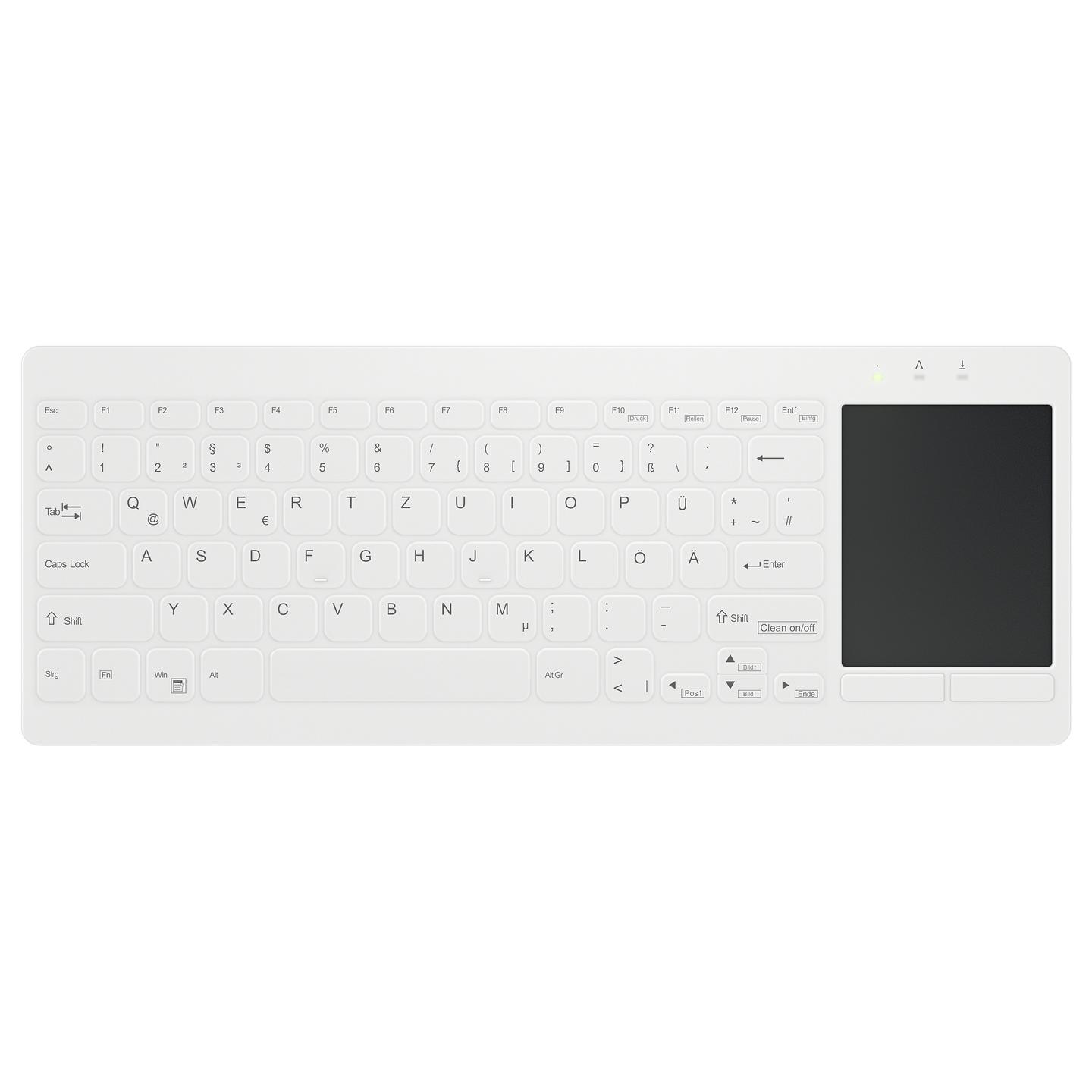 Tastierë Me kabllo Contour Design Active Key AK-C4412F / 78 Keys / USB / QWERTZ German / Touchpad / IP68 - Bardhë - 1