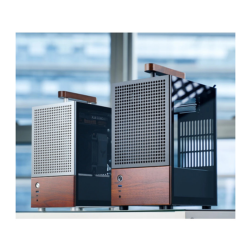 Kasë PC JONSBO T6 / Mini Tower / Mini-ITX / Tempered Glass / Wood - Zezë - 33