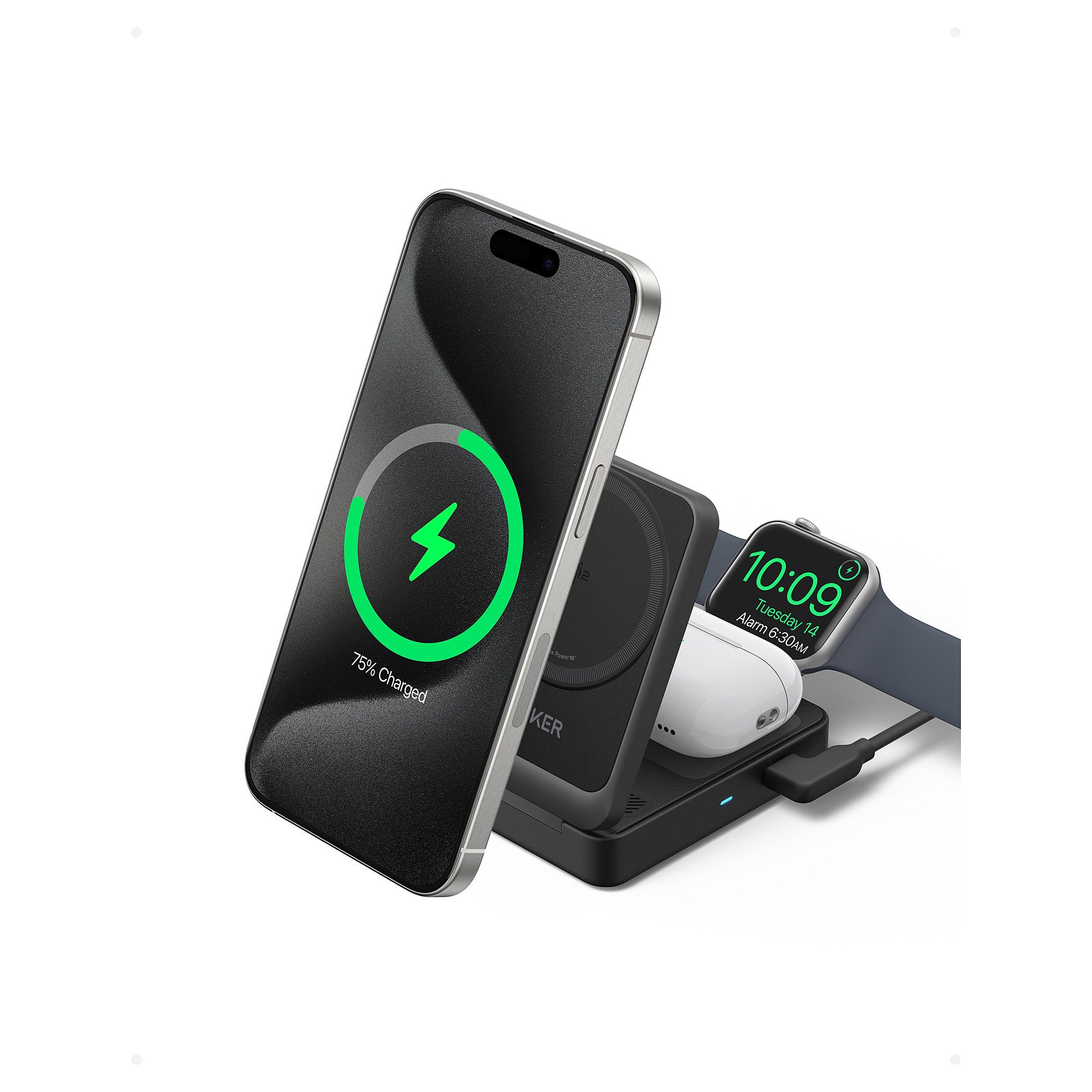 Adapter Anker / MagGo Wireless Charger / 15W / 3-in-1 / Zezë - 1