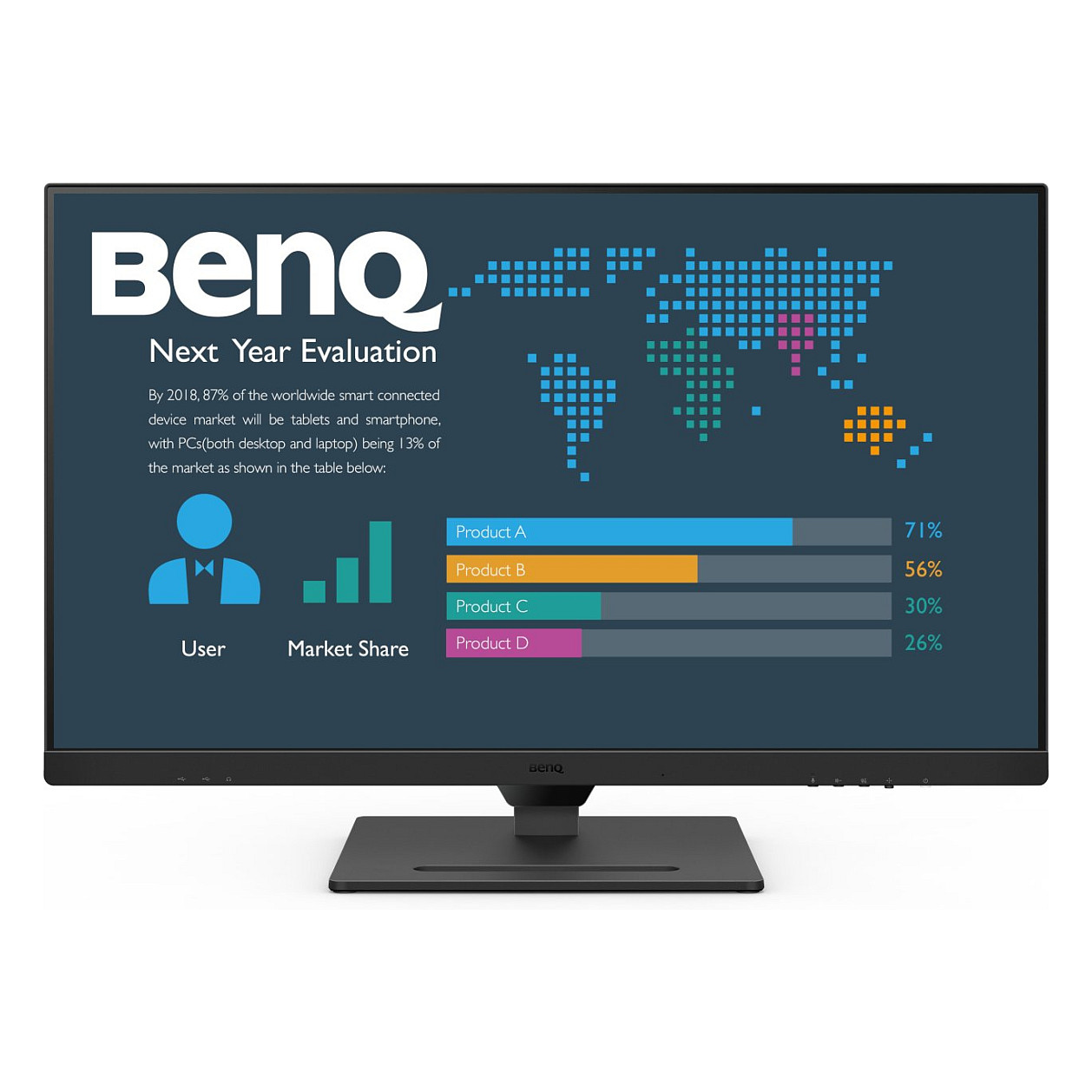 Monitor BenQ BL3290QT / 31.5" / QHD IPS / 75Hz / 5ms / HDMI+DisplayPort+USB-C - Zezë - 2
