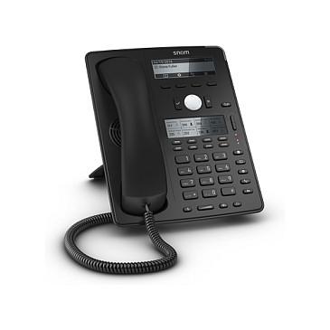 Telefon VoIP Snom D745, 12 llogari SIP, 8 taste të programueshme, USB, Gigabit Ethernet - Zezë
