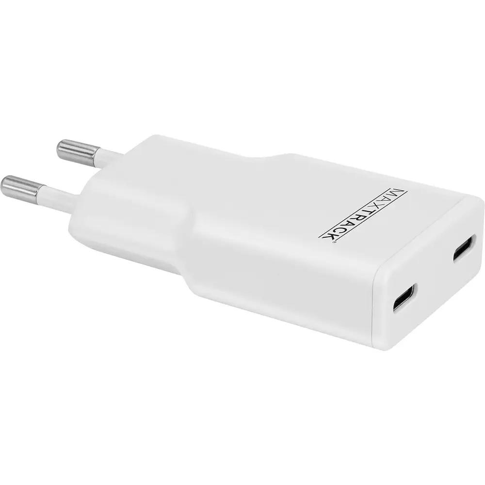 Karikues Transmedia MQ 3, GaN, 30W, 2x USB-C, PD, QC 3.0, PPS - Bardhë