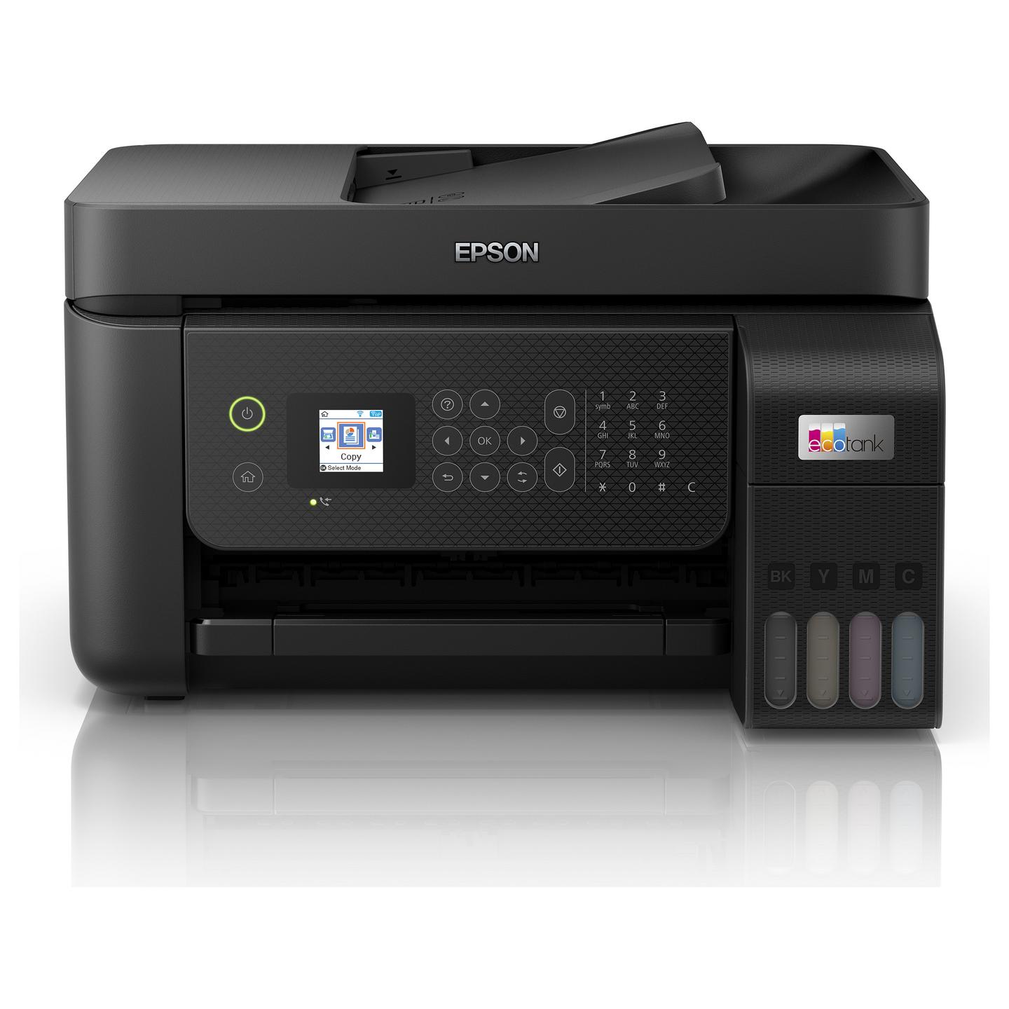 Printer Multifunksional me Ngjyra Epson EcoTank ET-4800 / A4 / Inkjet / 5760 × 1440 DPI / 15 ppm / ADF / Fax / Wi-Fi / Ethernet / USB - Zezë - 3