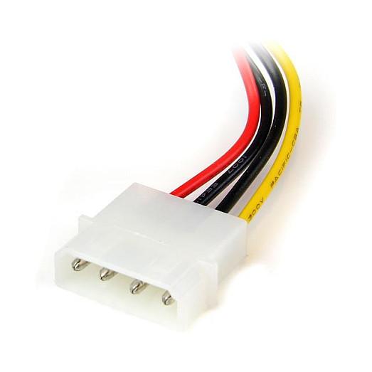 Kabllo për Furnizim me Energji StarTech.com SATAPOWADPL / Molex 4-pin - SATA 15-pin / 0.152m - Shumëngjyrësh - 3