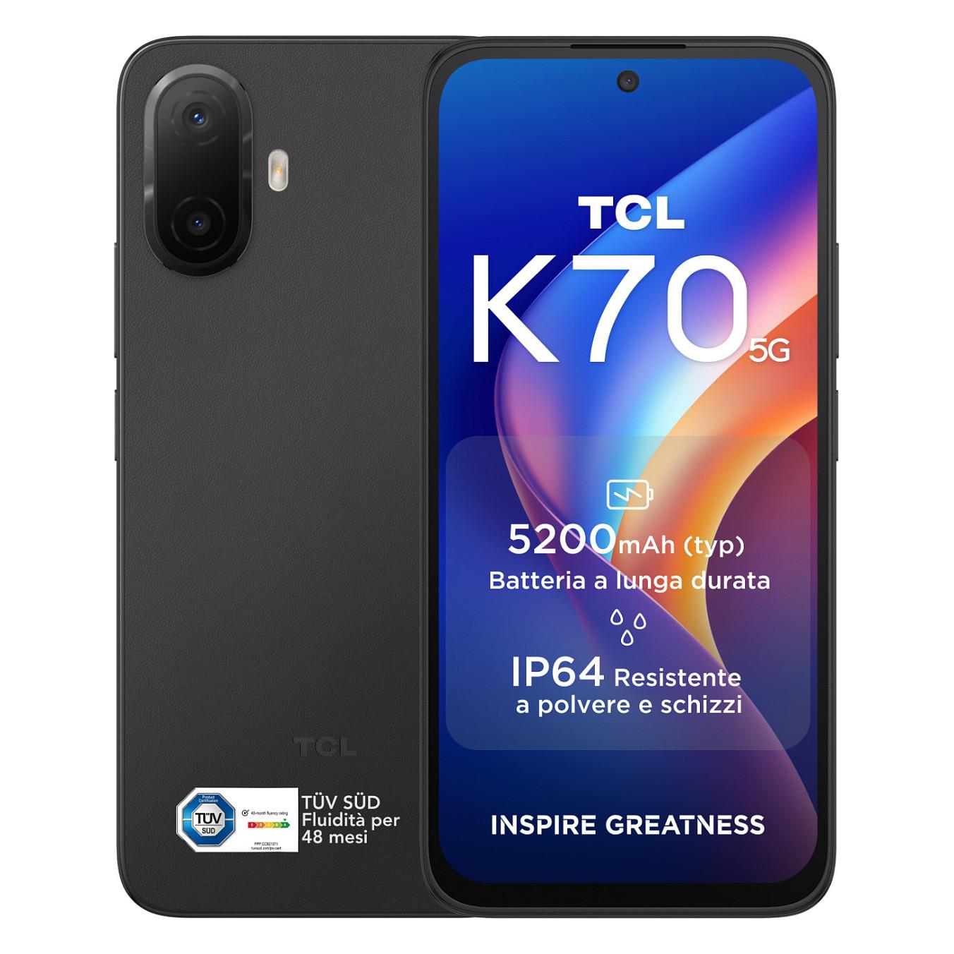 Telefon  TCL K70 5G / 6.8" HD+ / 120 Hz / Snapdragon 4 Gen 2 / 4 GB RAM / 128 GB / 5G / 50 MP / Android 16 / 5200 mAh - Zezë