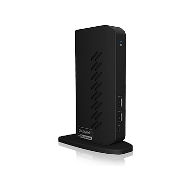 Docking Station ICY BOX IB-DK2252AC / USB-C & USB 3.0 / 2x HDMI + 2x DP / 6x USB / LAN / Audio / PD - Zezë - 1
