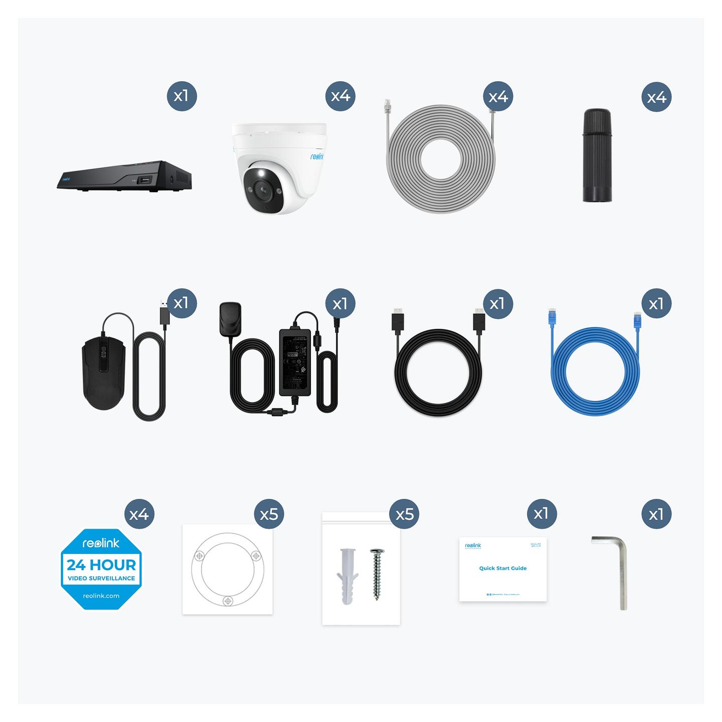 Reolink NVS8-8MD4 Sistem Kamerash IP CCTV / NVR 8 Kanale PoE / 4× Kamera 8MP 4K / HDD 2TB / AI Detection / IR 30m – Bardhë/Zezë - 13