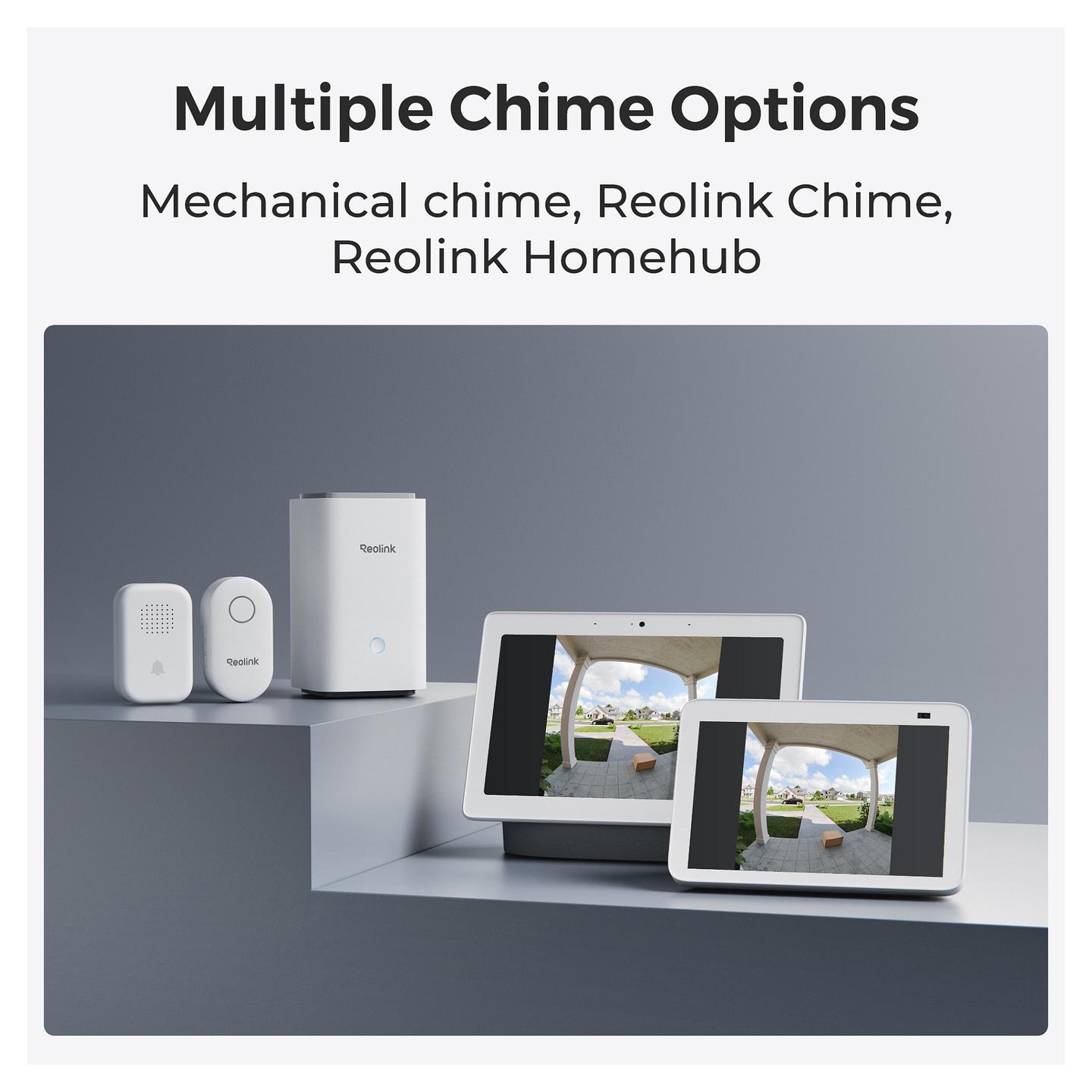 Video Doorbell Reolink D340B, 4MP, 2048 × 2048, Wi-Fi 2.4/5 GHz, Chime, 64GB microSD - Zezë/Bardhë - 7