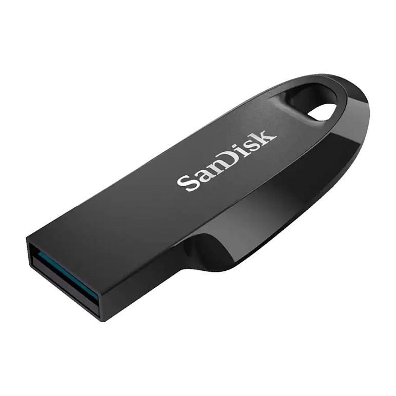 USB Flash Drive SanDisk Ultra Curve, 128GB, USB 3.2 Gen 1, 100MB/s Read - Zezë - 2