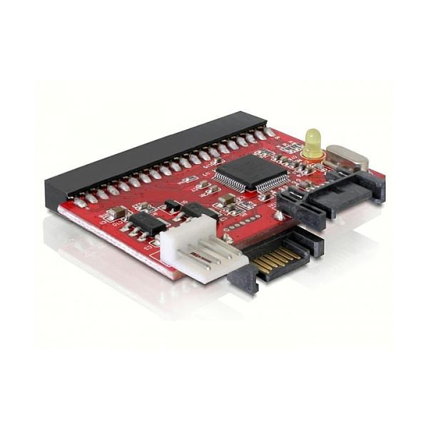 Konvertues IDE në SATA Delock 61635, SATA në IDE 40-pin, ATA 100/133, deri në 1.5TB - Kuqe 