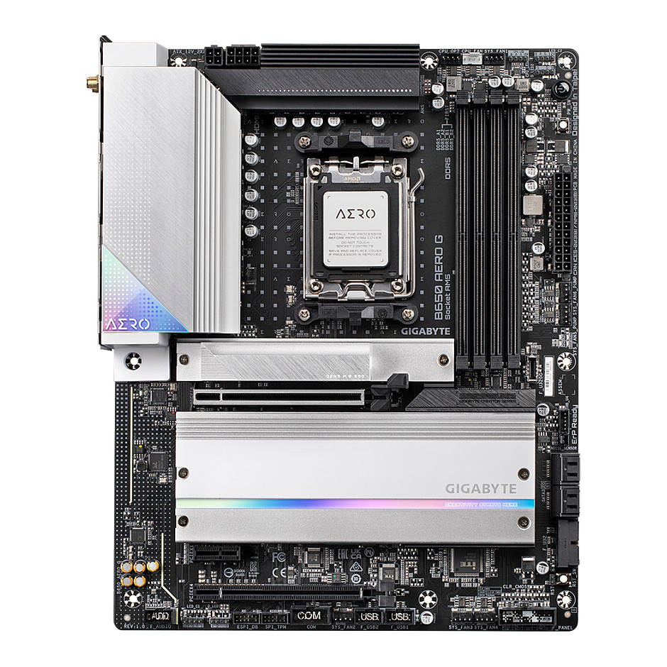 Pllakë Amë Gigabyte B650 AERO G / AMD AM5 / B650 / DDR5 / ATX / Wi-Fi 6E / 2.5GbE LAN / PCIe 5.0 - 2
