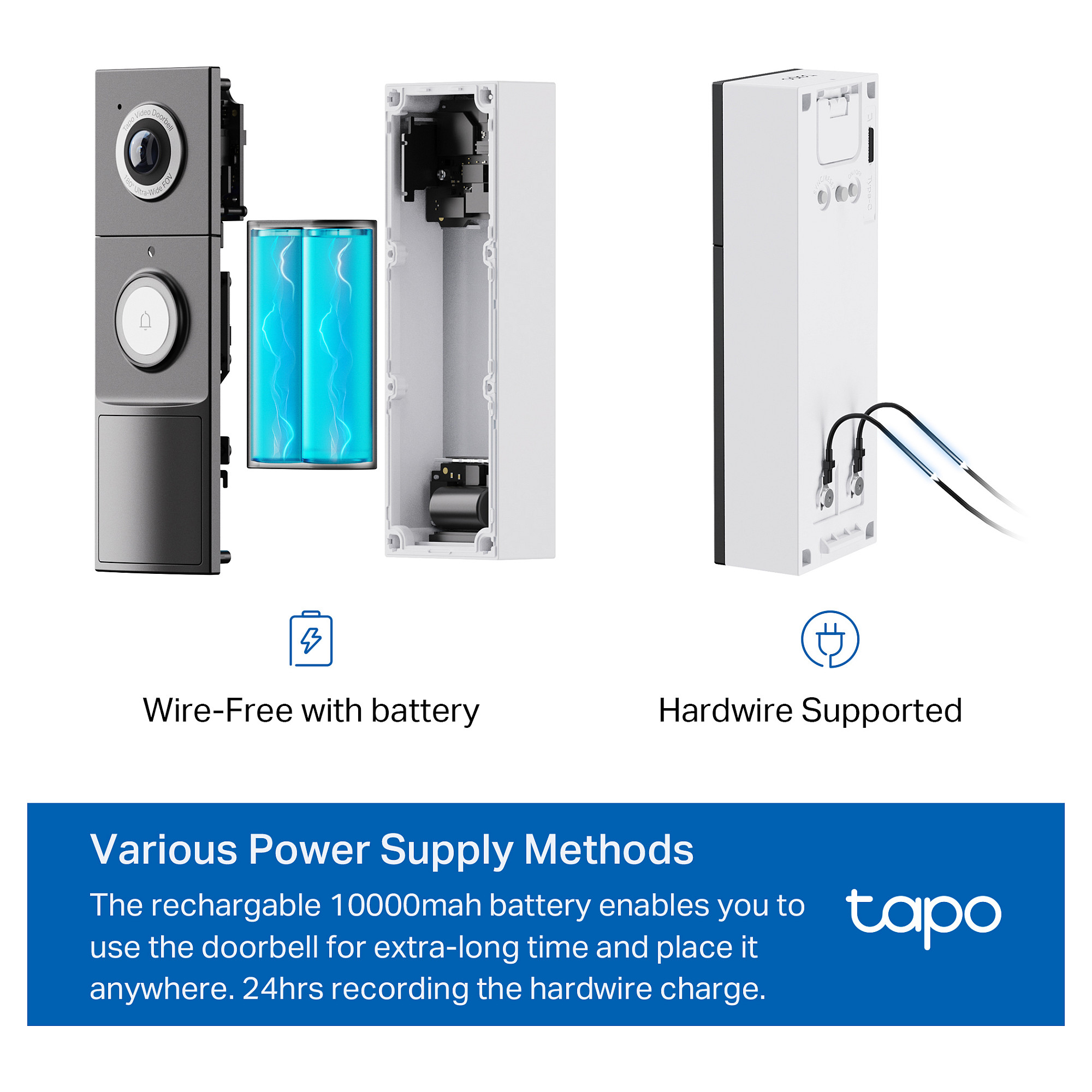Kamerë Sigurie IP CCTV TP-Link Tapo D235 / Video Doorbell / 5MP / 2560×1920 / Wi-Fi / IP66 - Bardhë/Zezë - 12