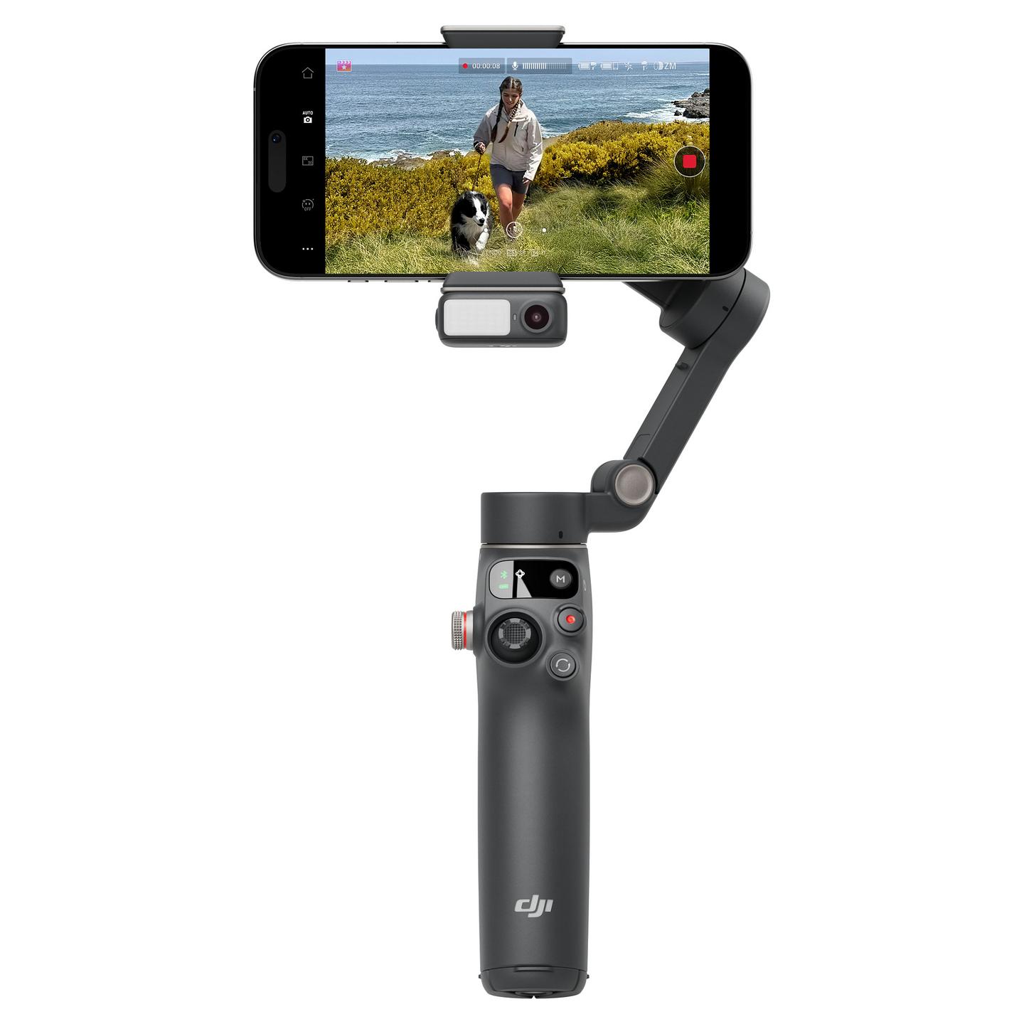 Stabilizues DJI Osmo Mobile 7P, 3-Aksësh, ActiveTrack 8.0, Tripod i Integruar, Shufër Zgjatuese - Gri e Errët - 15