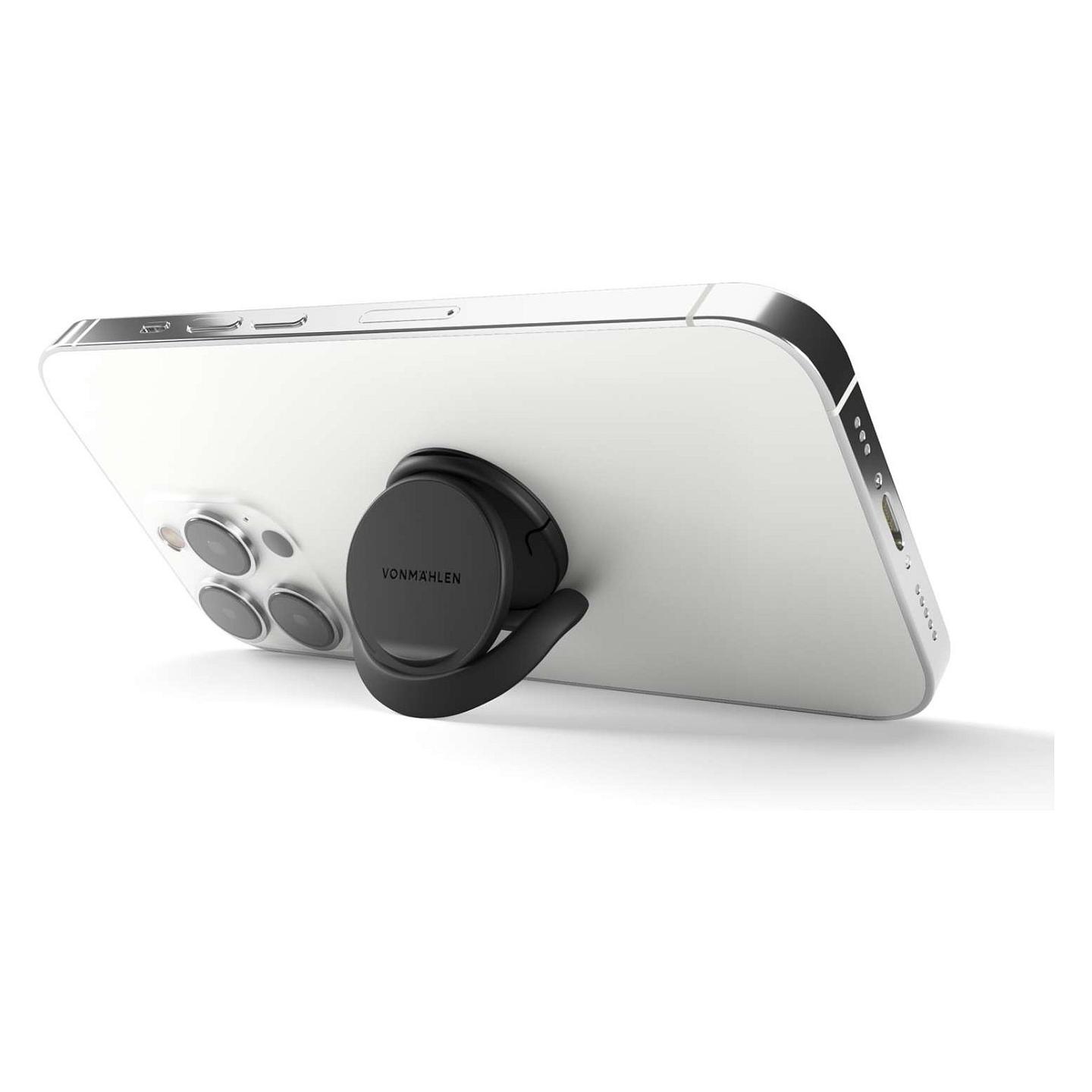 Mbajtëse për Telefon Vonmählen Backflip Pure, Universale, Rrotullim 360°, Funksion Mbështetëse, Montim Magnetik – Zezë - 3