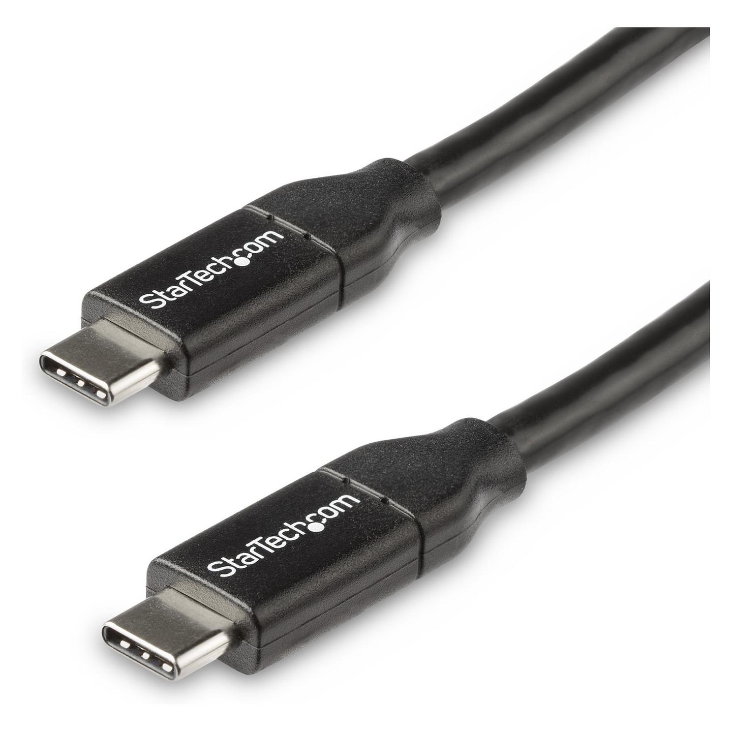 Kabllo USB StarTech.com USB2C5C50CM, USB-C në USB-C, USB 2.0, 100 W, 0,5 m - Zezë