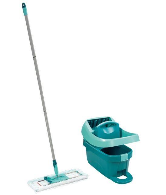 Pastrues Dysheme LEIFHEIT Profi XL / Set Mop me Presë & Rrota / 8 L / 42 cm / Micro Duo / Shkop 3-Pjesësh - Gjelbër