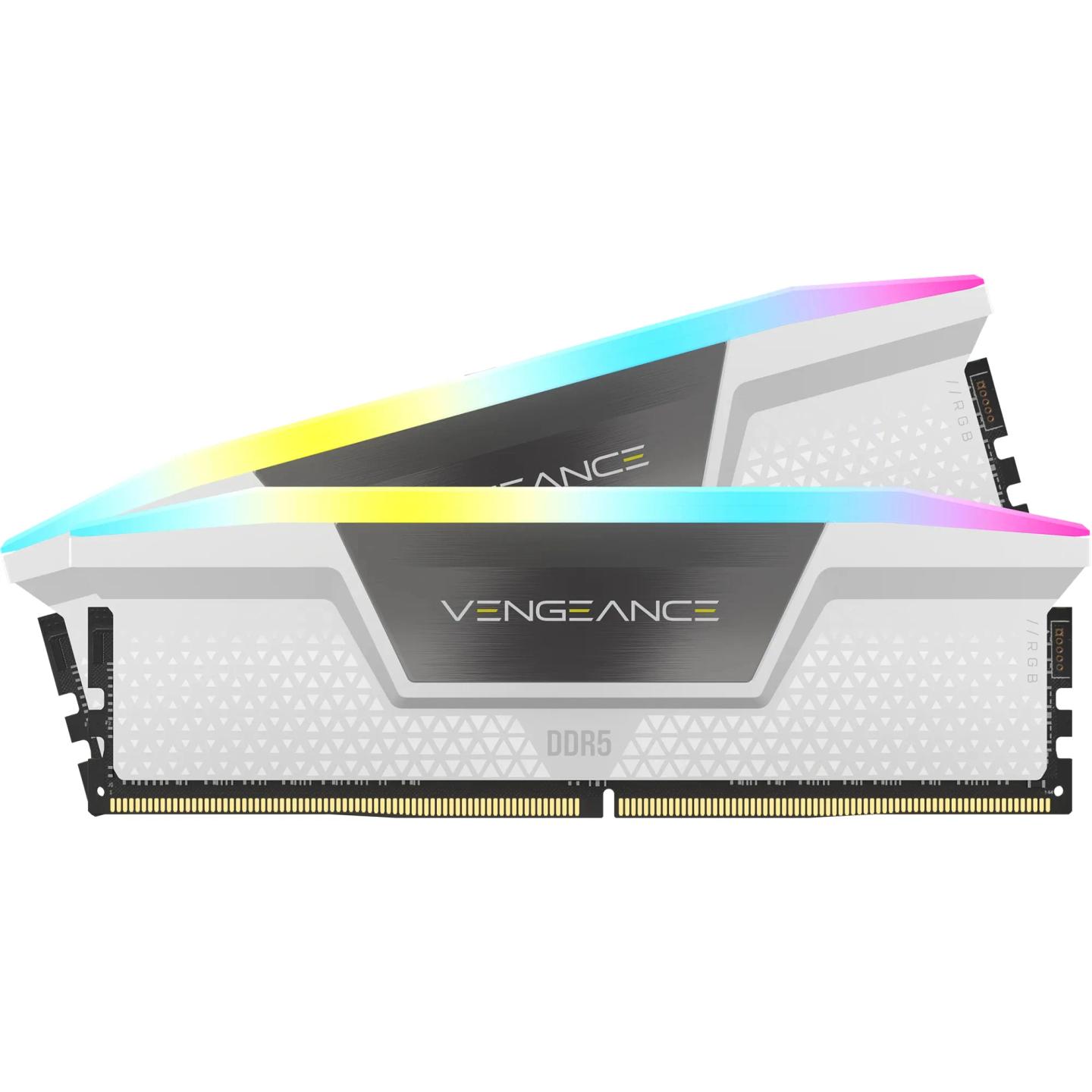 RAM Memorie DDR5 Corsair VENGEANCE RGB / 32GB (2x16GB) / DIMM / 6400MHz / CL32 / 288-pin - Bardhë