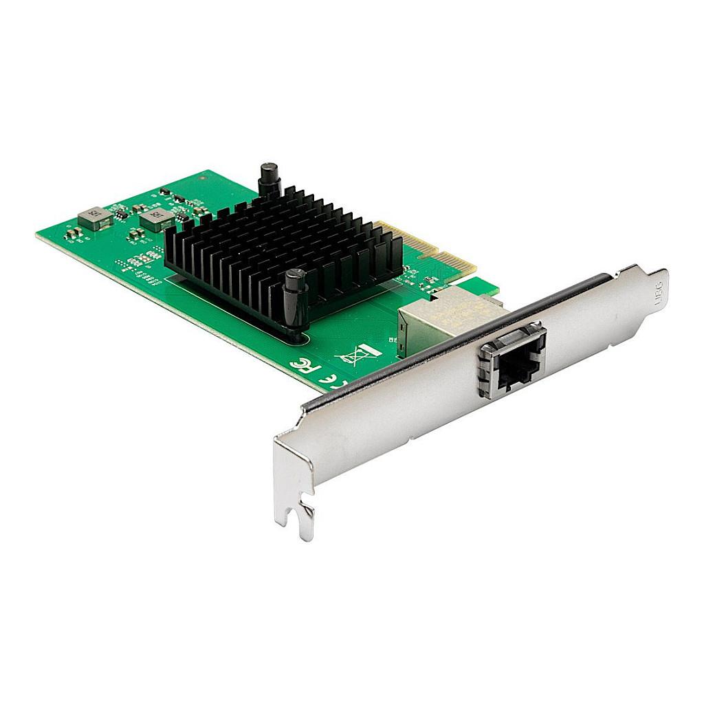 Karta të Rrjetit Inter-Tech Argus ST-7267, PCI Express 2.0 x4, 1x 10 Gigabit LAN RJ45, 100Mbps + 1/2.5/5/10GbE, Marvell AQC107, Low Profile