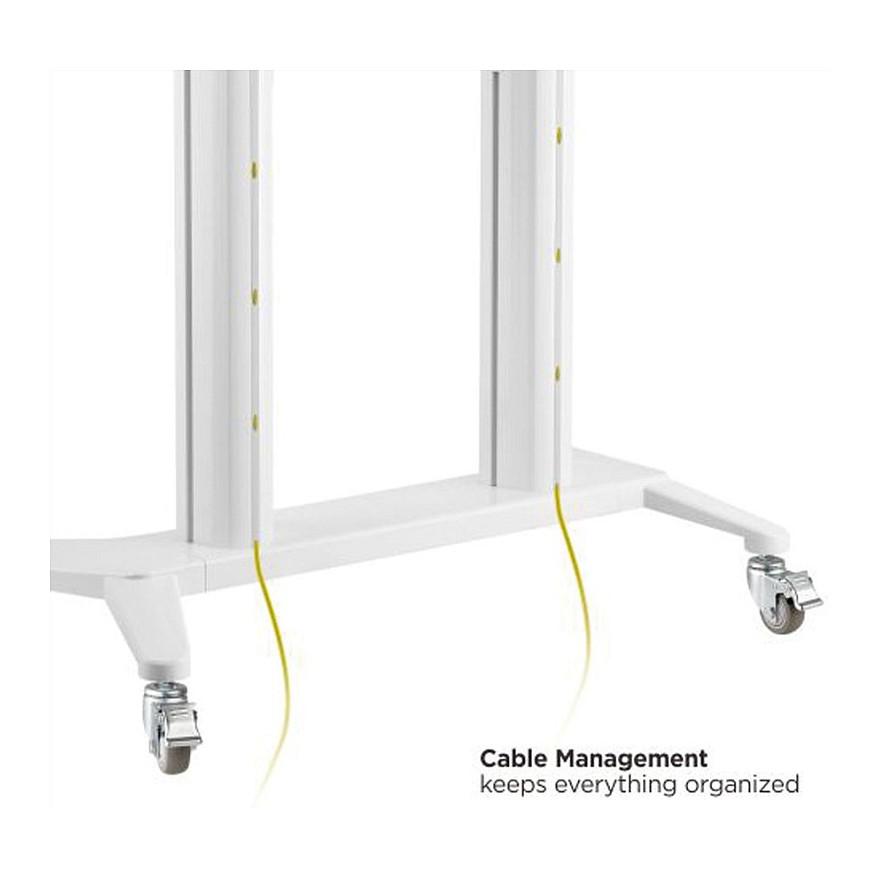 Mbajtëse me Rrota për TV ROLINE 17.03.1263 / 70"-120" / 140kg / Rregullim Lartësie 1200-1650mm / Tilt +5° deri -10° - Zezë - 8