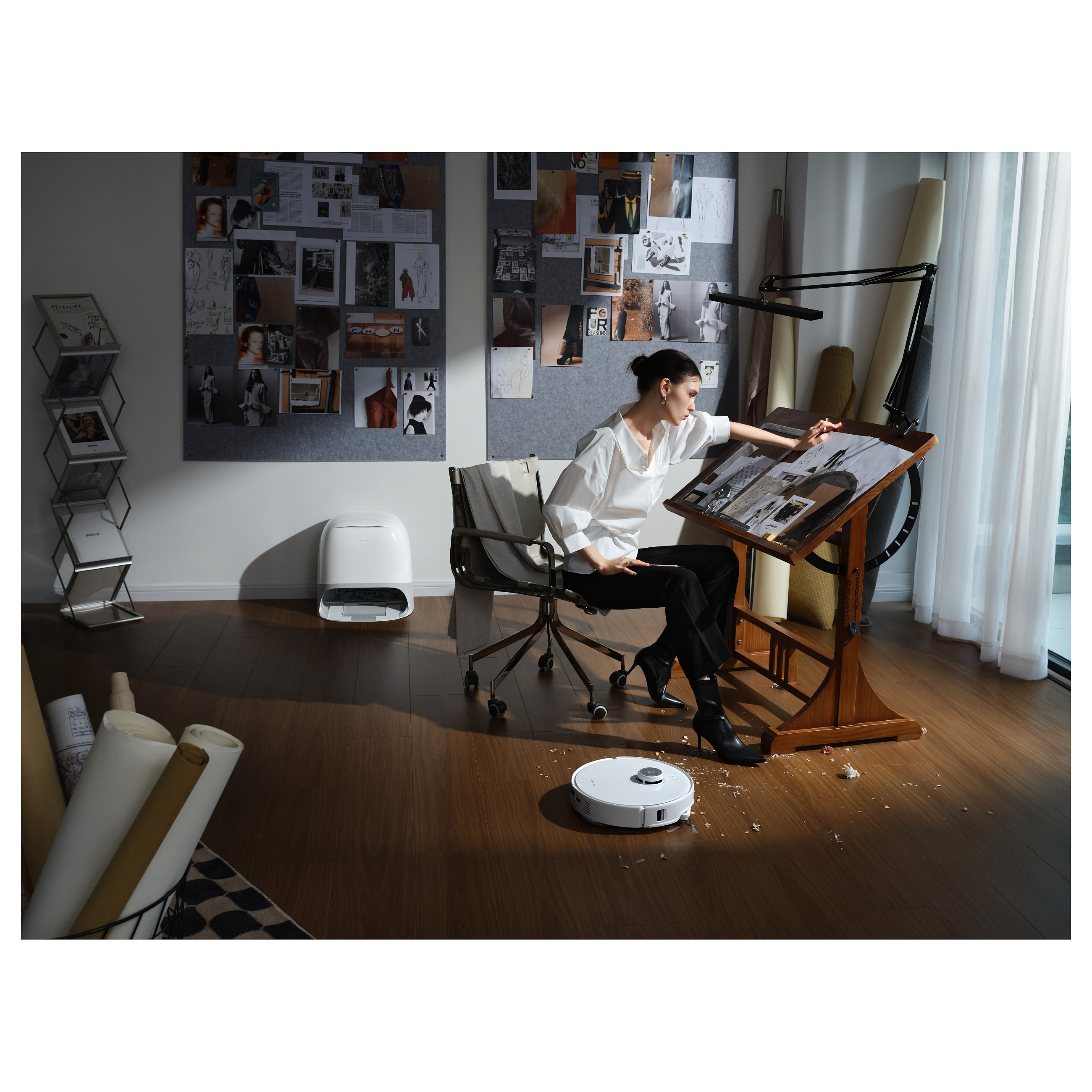Fshesë robotike Roborock Qrevo Curv / Robot Vacuum Cleaner + Multifunction Dock 3.0 - Bardhë - 8