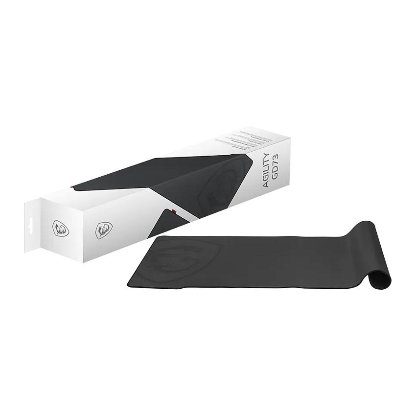 Mauspad Gaming MSI AGILITY GD73 / 900 × 400 × 3 mm / Sipërfaqe tekstili / Bazë gome antirrëshqitëse – Zezë - 3