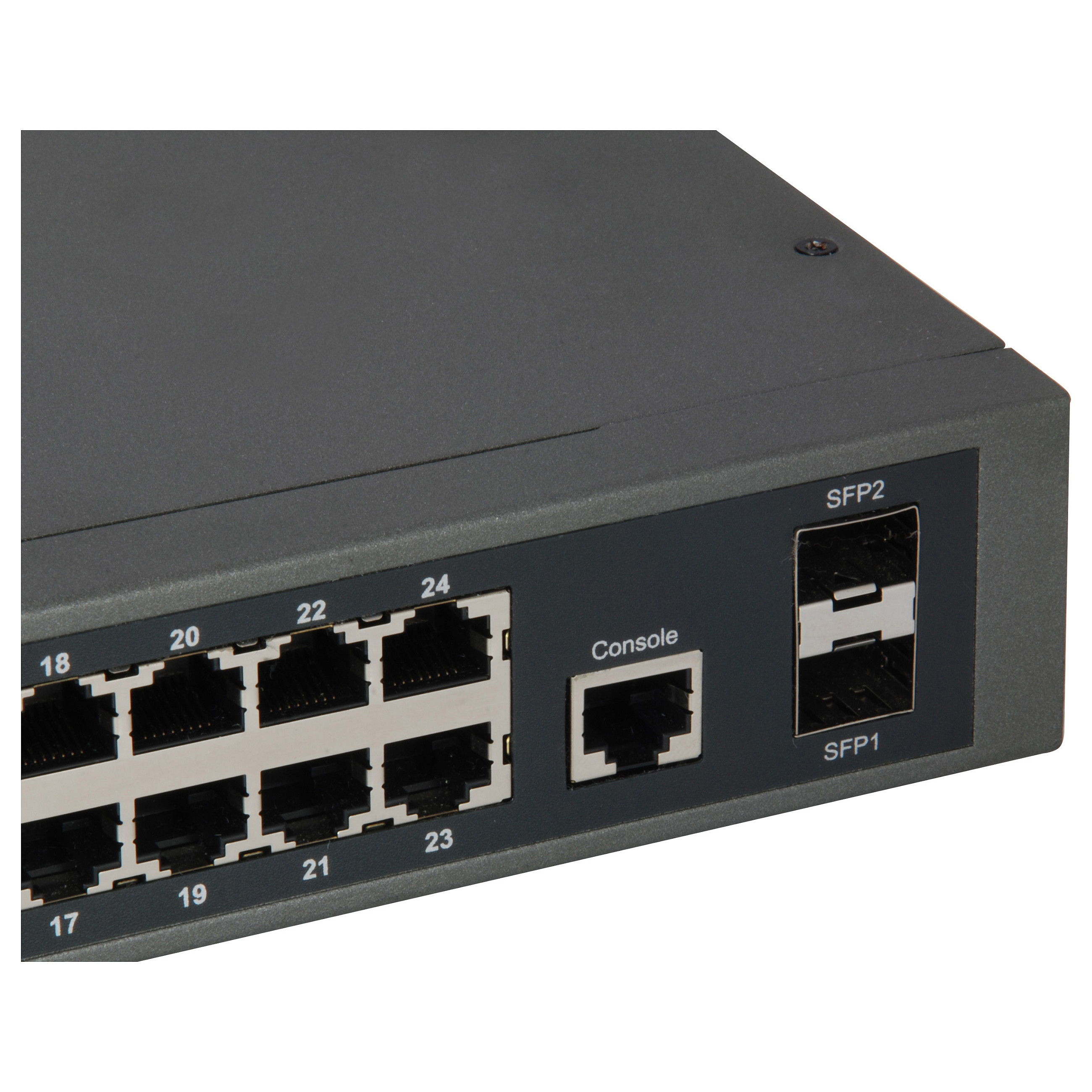 Switch 24x GE GEP-2652 2xGSFP 19" 370W 24xPoE+ - 3