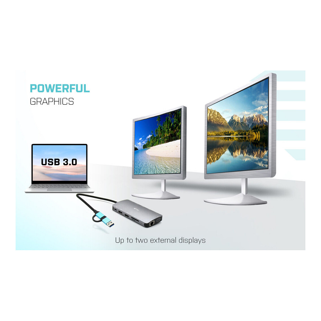 Docking Station D I-TEC USB 3.0 3X LCD NANO - 8