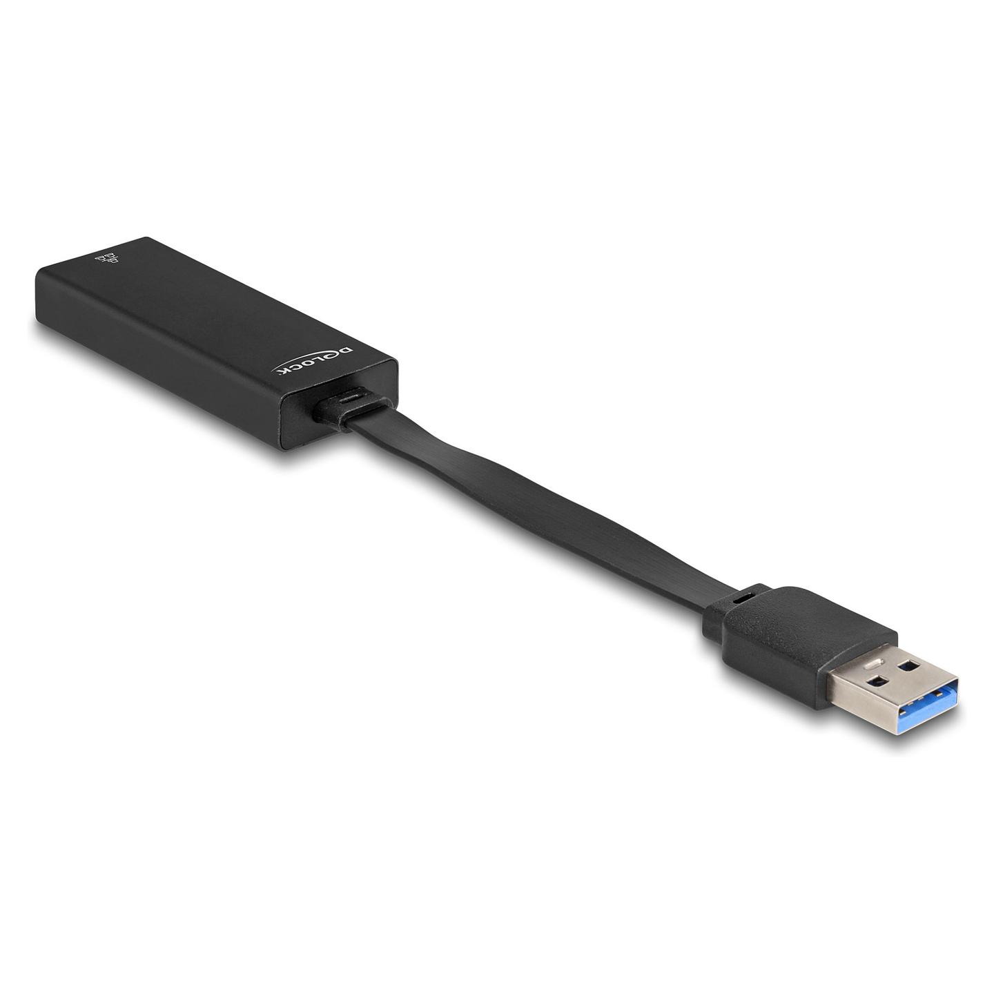 Adapter Rrjeti USB DeLOCK 66245 / USB Type-A / Gigabit LAN / RJ45 / USB 5 Gbps / ASIX AX88179A / 9 cm - Zezë - 2