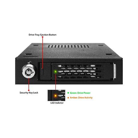 Këllëf për Disqe ICY DOCK ToughArmor MB991IK-B, 2.5" SATA/SAS në Bay 3.5", Hot-Swap - Zezë - 5