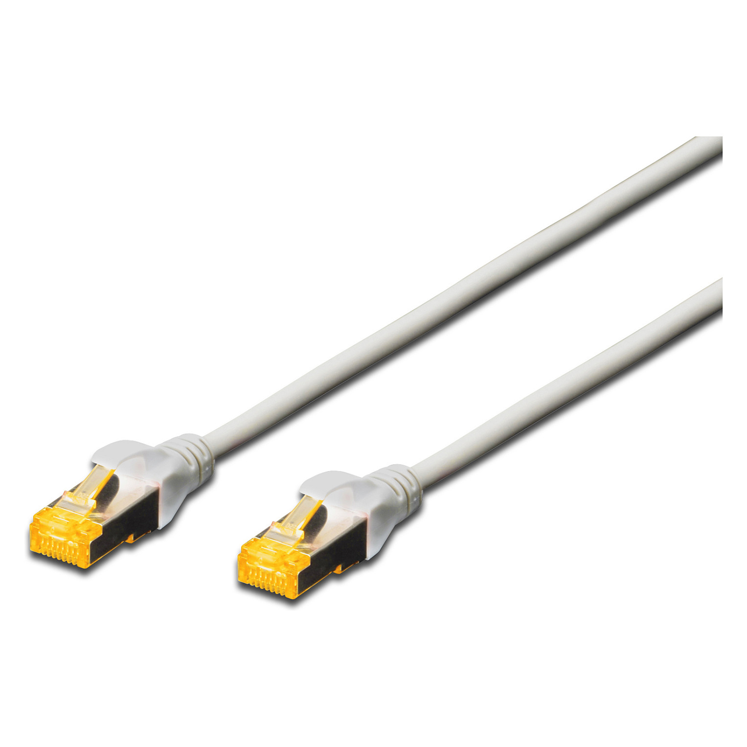 Kabllo për Rrjet DIGITUS RJ45 CAT6a S/FTP / 10.00m / Mbrojtës Kapëse / Qese Plastike – Gri - 1