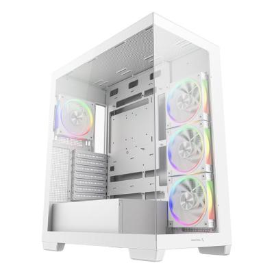 Kasë DeepCool CG580 4F V2 WH / ATX Mid-Tower / Xham Panoramik 270° / 4x120mm ARGB / USB Type-C – Bardhë