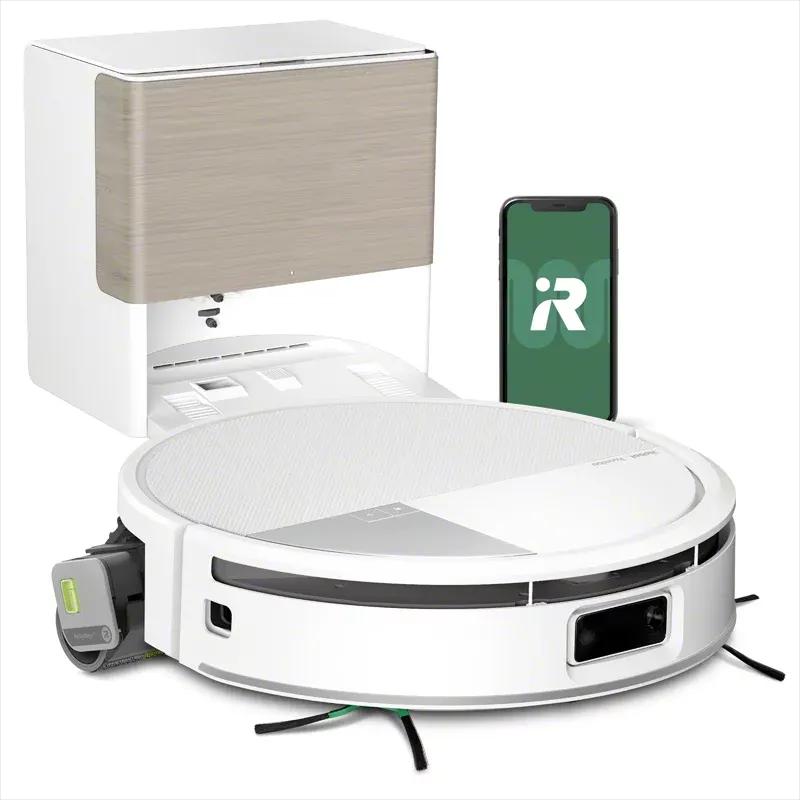 Fshesë Robotike iRobot Roomba Max 705 Combo / ClearView Pro LiDAR / PrecisionVision / Dual Rubber Brushes / PowerSpin Roller Mop / AutoWash / 210min / 6000mAh – Bardhë