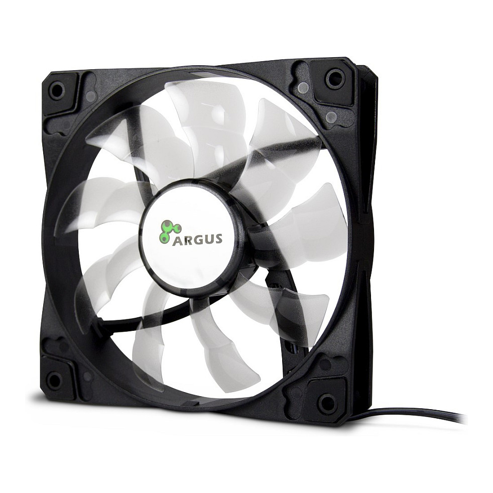 Ftohës për Kasë Inter-Tech Argus L-12025 / 120mm / 25mm / 1200 RPM / 59.46 CFM / 3-Pin / Molex 4-Pin – Zezë - 1