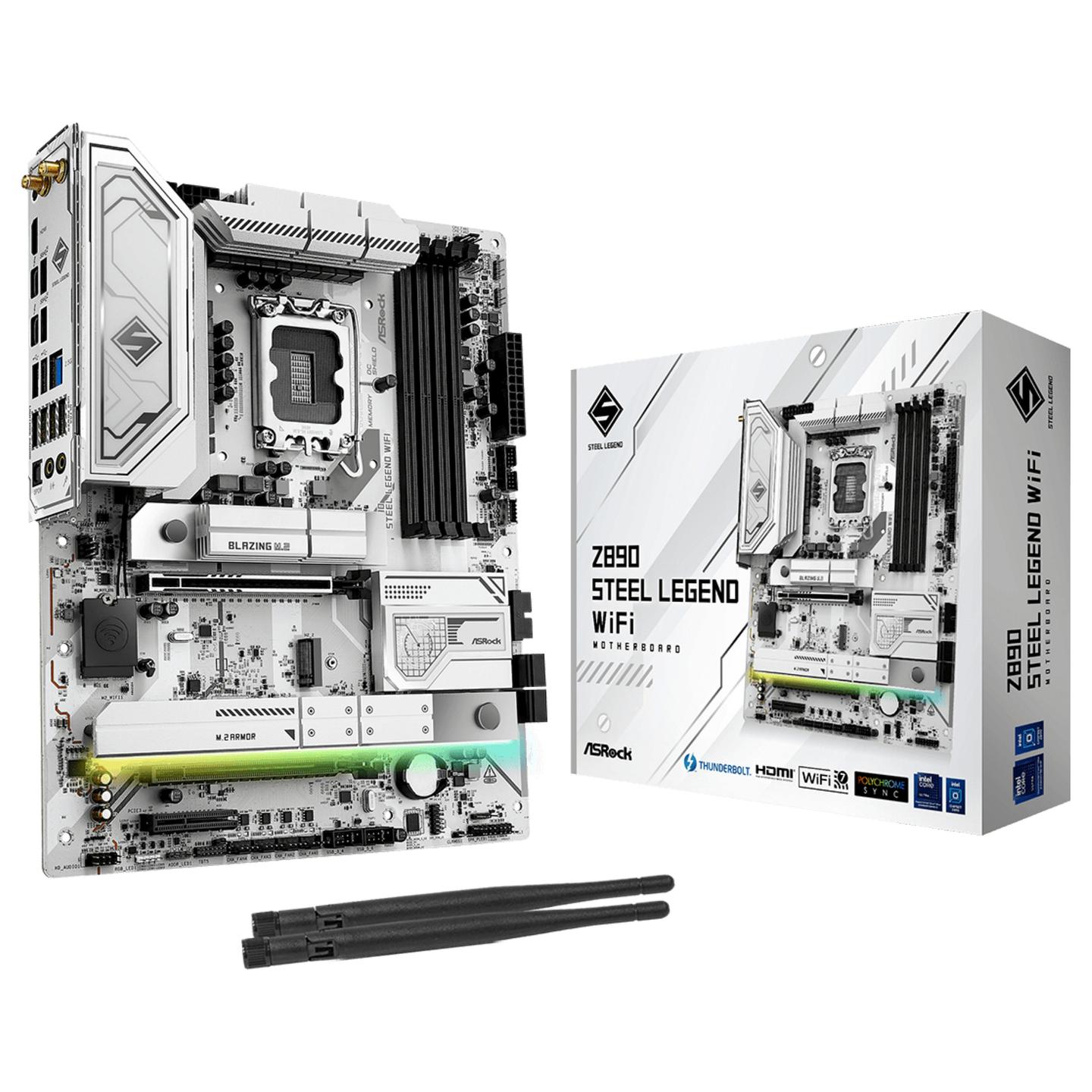 Pllakë Amë MB Intel ASRock Z890 Steel Legend WiFi, LGA1851, Z890, ATX, DDR5, WiFi 7