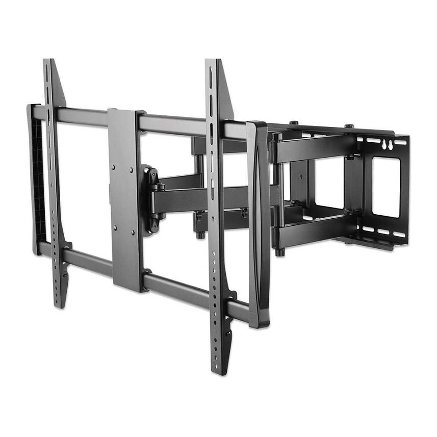 Mbajtëse Muri për TV Manhattan 461221 / 60"-100" / 80kg / Full Motion / Tilt -15° deri +5° / Swivel ±45° - Zezë - 4