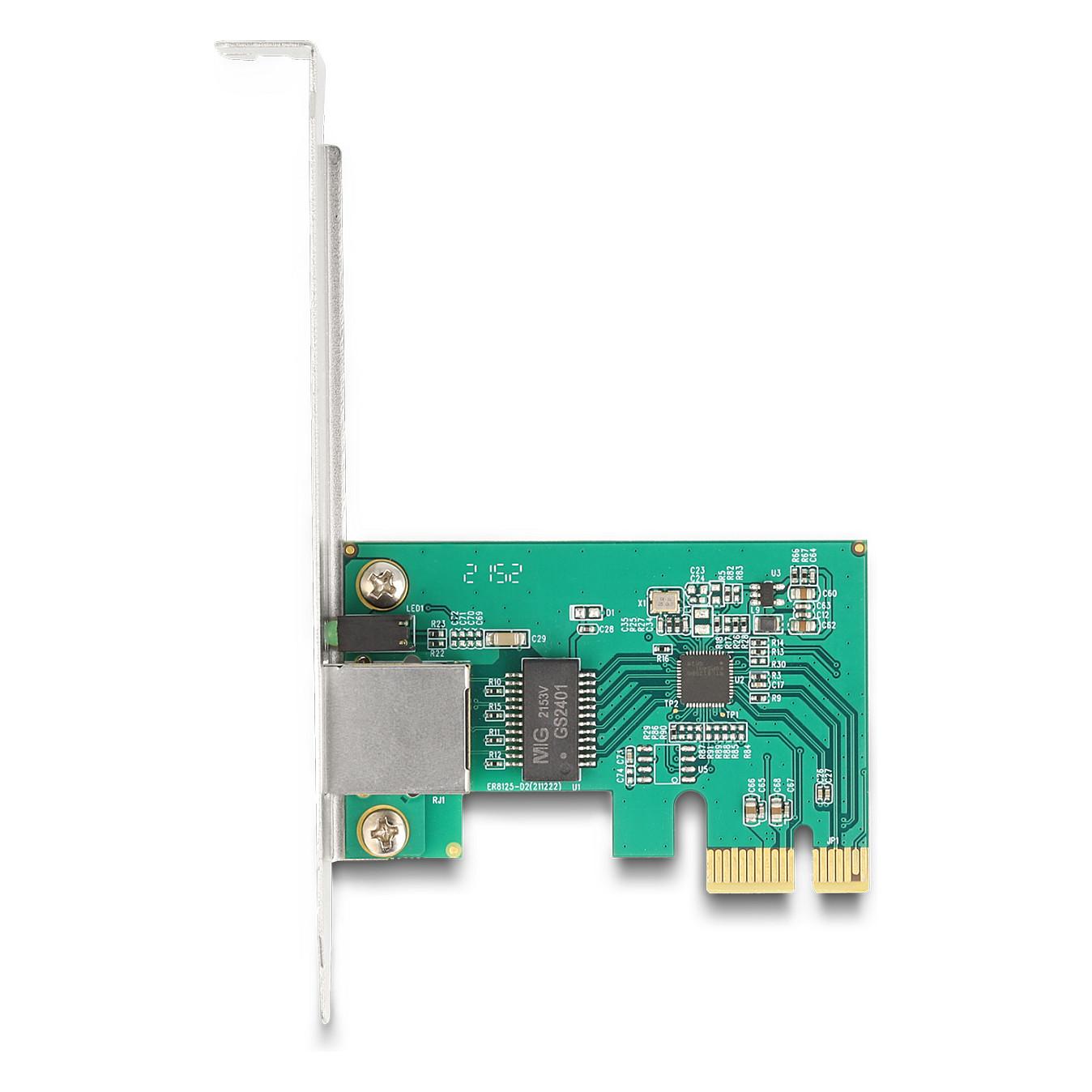 Karta të Rrjetit Delock 88100 / PCIe 2.1 x1 / 1x 2.5 Gigabit LAN RJ45 / 2.5Gbps / Realtek RTL8125B / Low Profile - 3