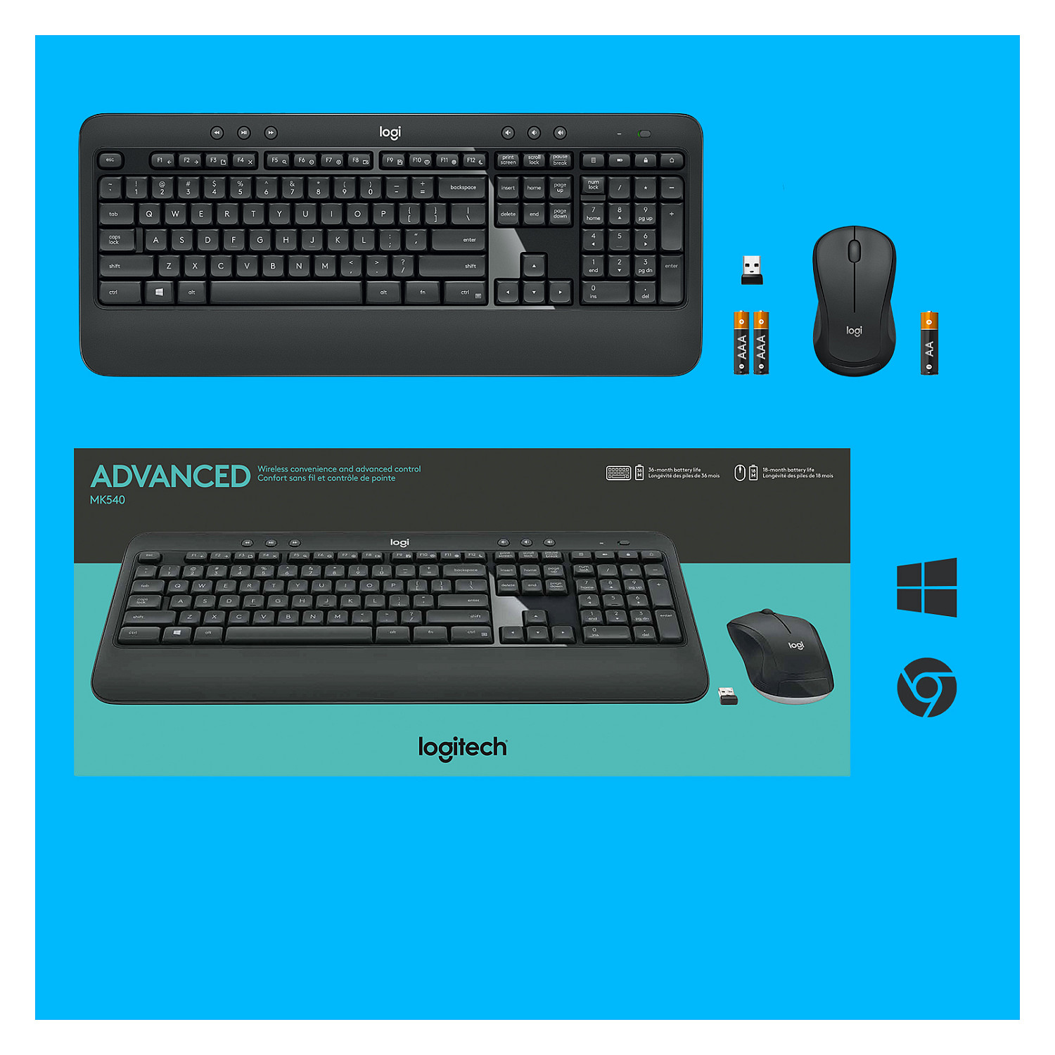 Combo (Tastierë & Maus) Logitech MK540 Advanced 2.4 GHz - 15