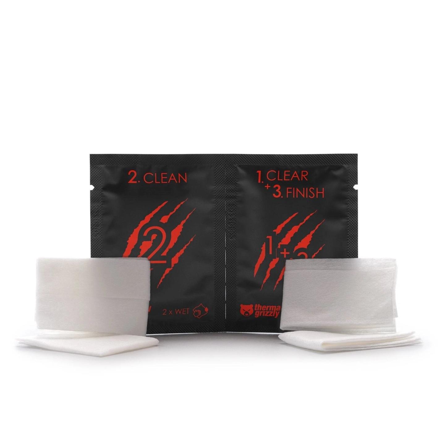 Peceta për Ftohës Thermal Grizzly TG Cleaning Wipes, 10 sete, 2 të lagështa, 2 të thata - 2
