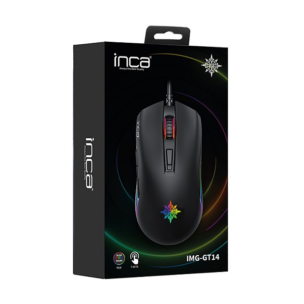 Maus Gaming Inca IMG-GT14 / 3600 DPI / USB-A / 7 Butona - Zezë - 4