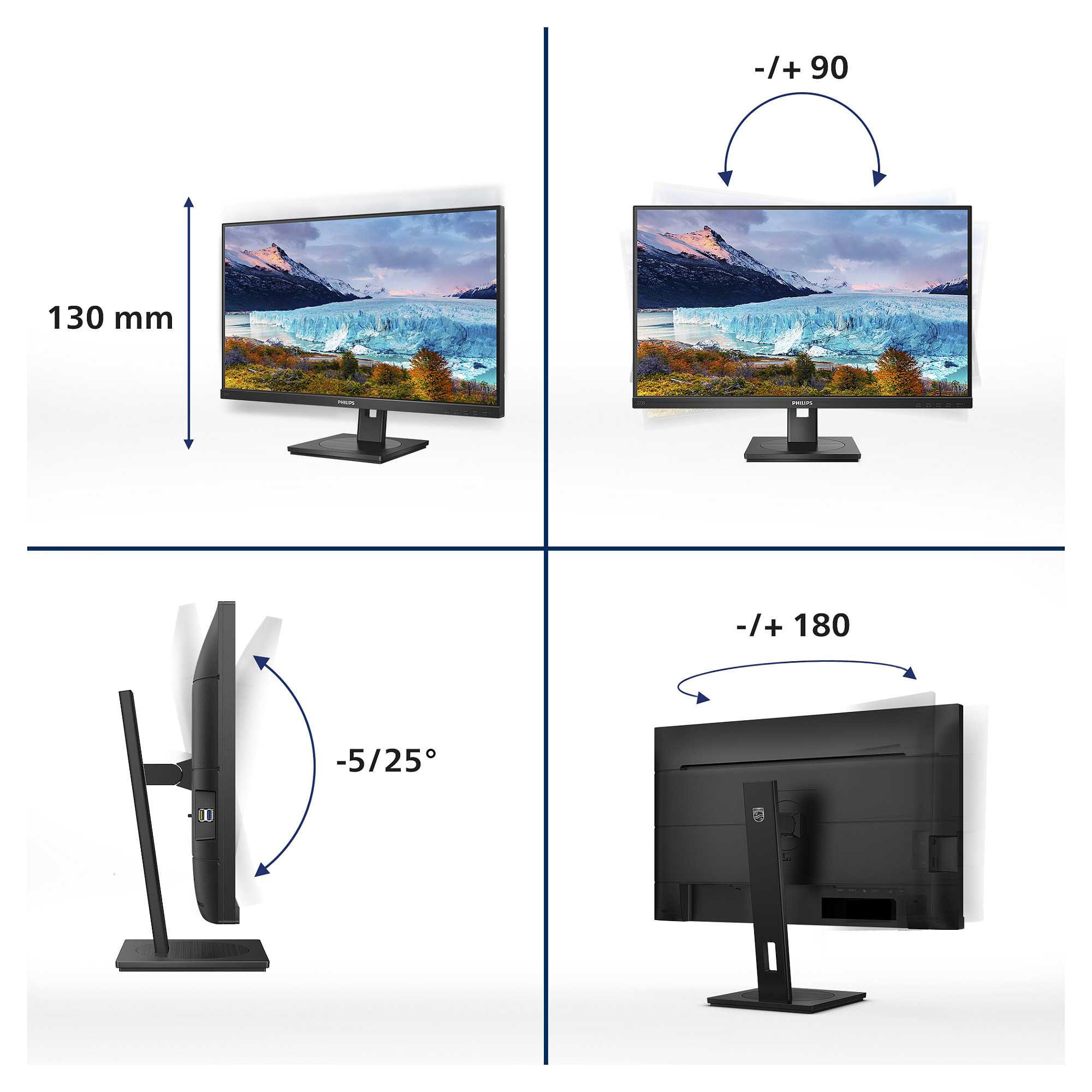Philips 68.6cm (27.0") 273S1 16:09 HDMI+DP+USB-C IPS retail - 3