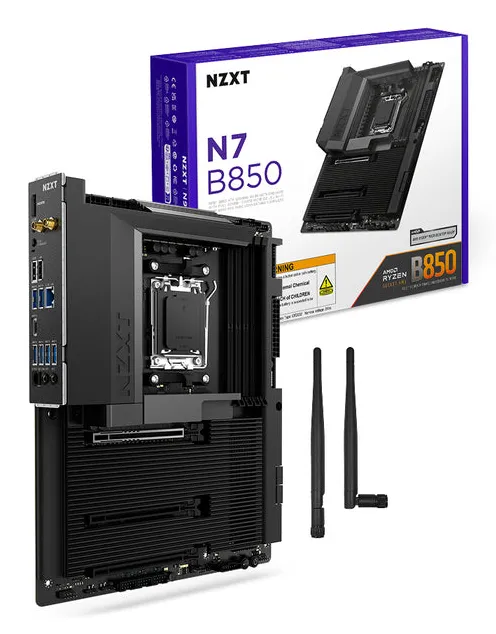 Pllakë Amë NZXT N7 B850 / AMD AM5 / B850 / DDR5 / ATX / Wi-Fi / 2.5GbE LAN - 7