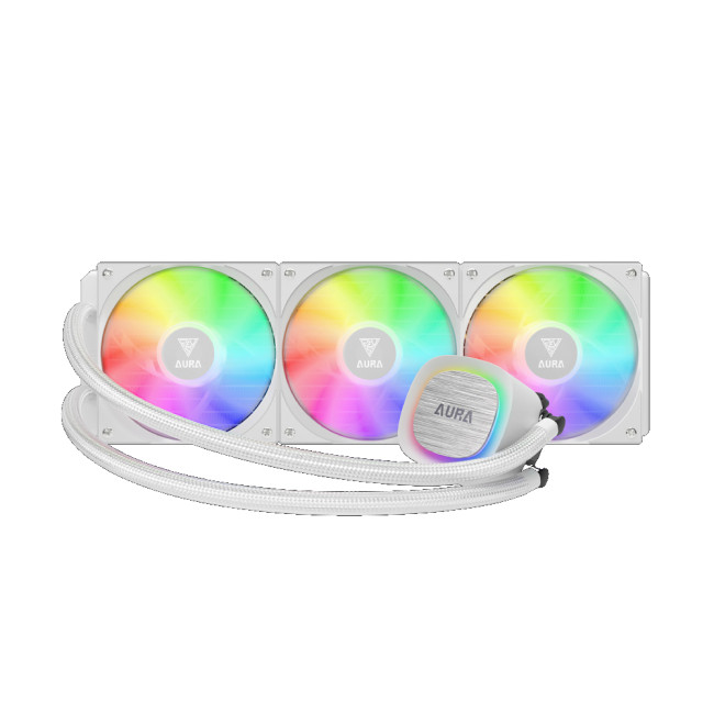 Ftohës për Procesor Gamdias Aura GL360 V2 WH / 360mm / 3x120mm / ARGB / PWM / AIO - Bardhë