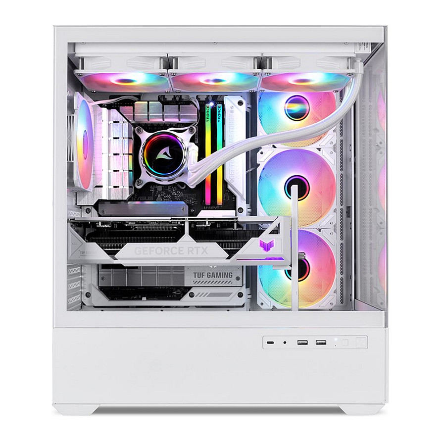 Kasë Sharkoon AK6 RGB ATX 1xGlass - Bardhë - 10