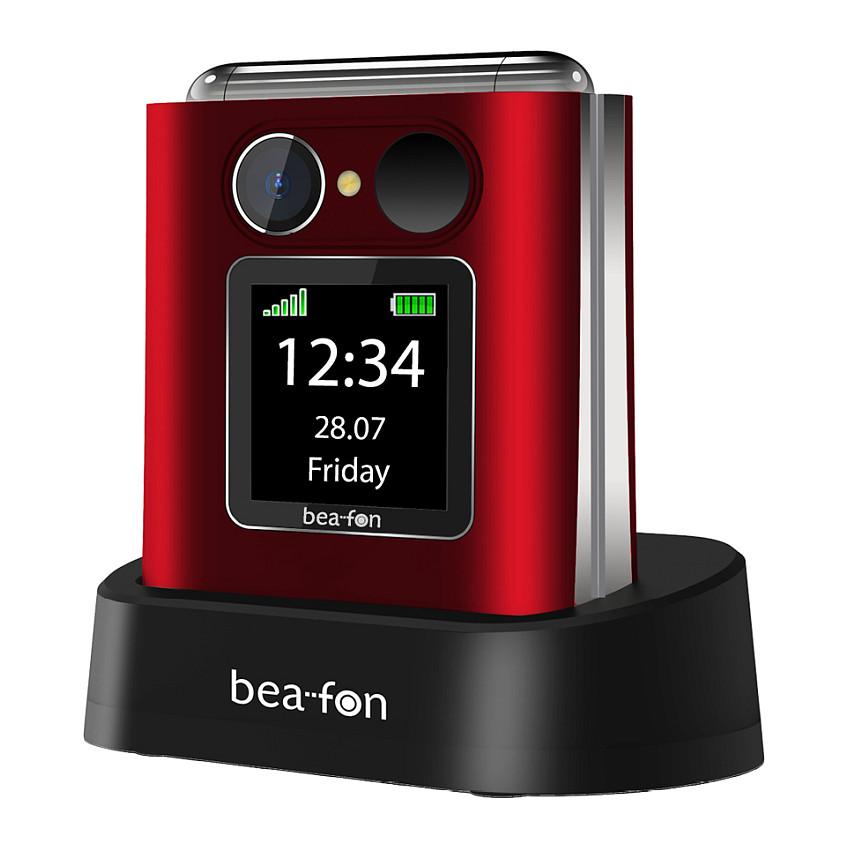 Telefon i thjeshtë bea-fon FOLD 10 / 2G / 2.2" / Dual Display / Bluetooth / 1000mAh – Kuqe - 3