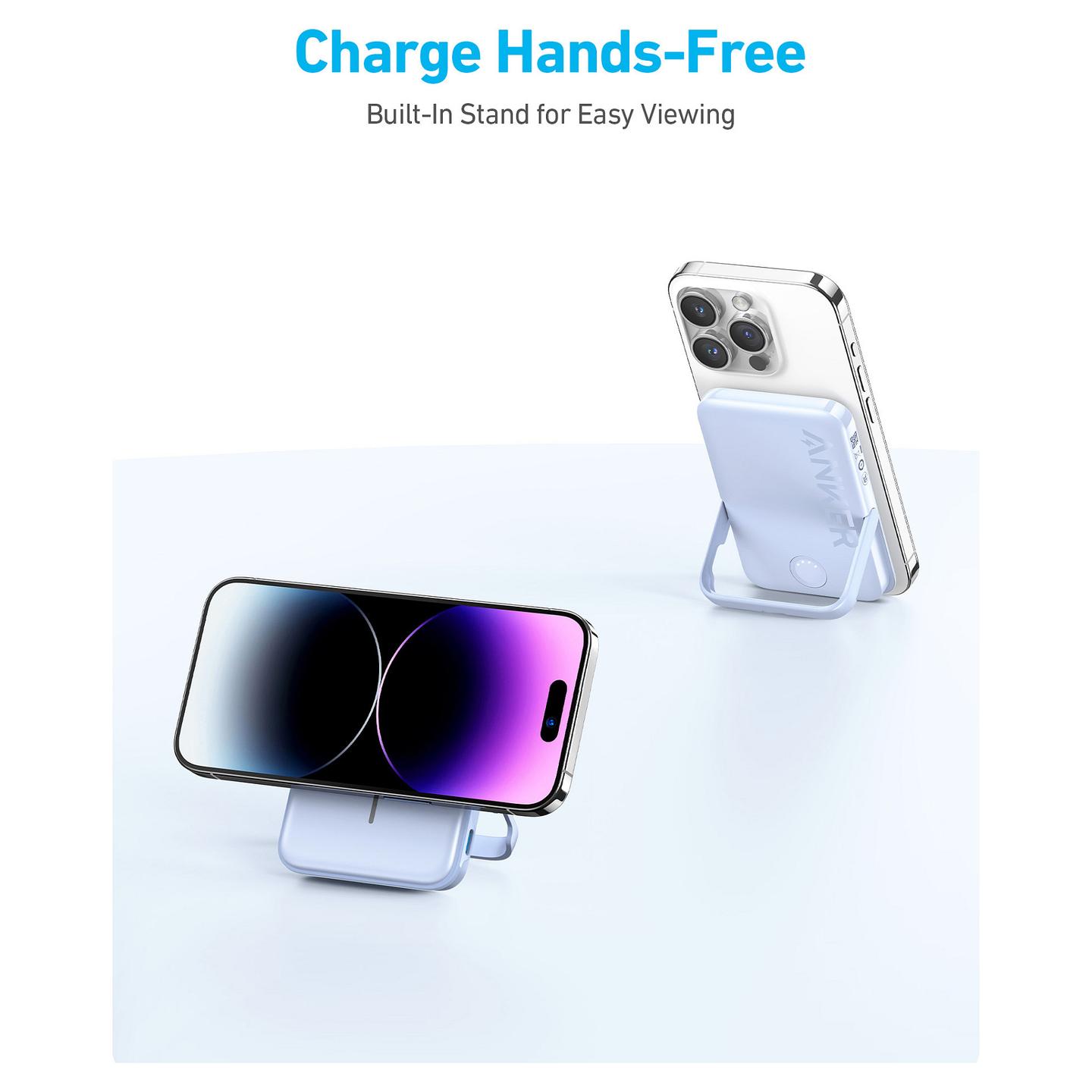 Power Bank Magnetik Anker 322 MagGo / 5000mAh / USB-C / 12W / Wireless 7.5W / Qi / USB Power Delivery – Zezë - 6