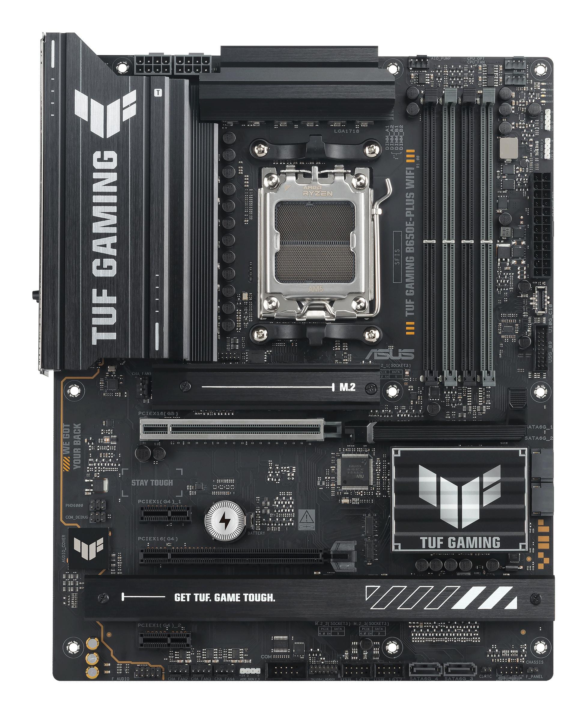 ASUS TUF GAMING B650E-PLUS WIFI – AMD B650, AM5, DDR5, Wi-Fi 6E, 2.5GbE, ATX