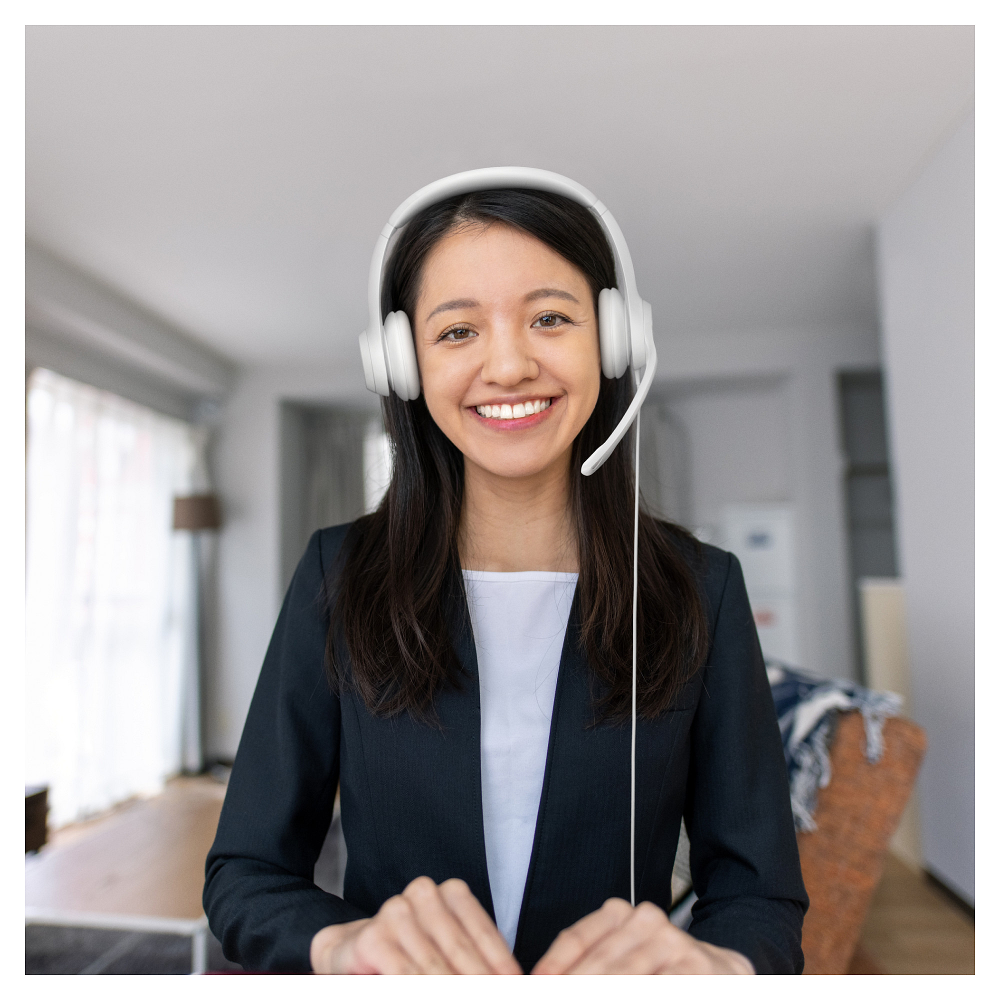 Kufje Logitech H390, USB-A, të bardha - 2