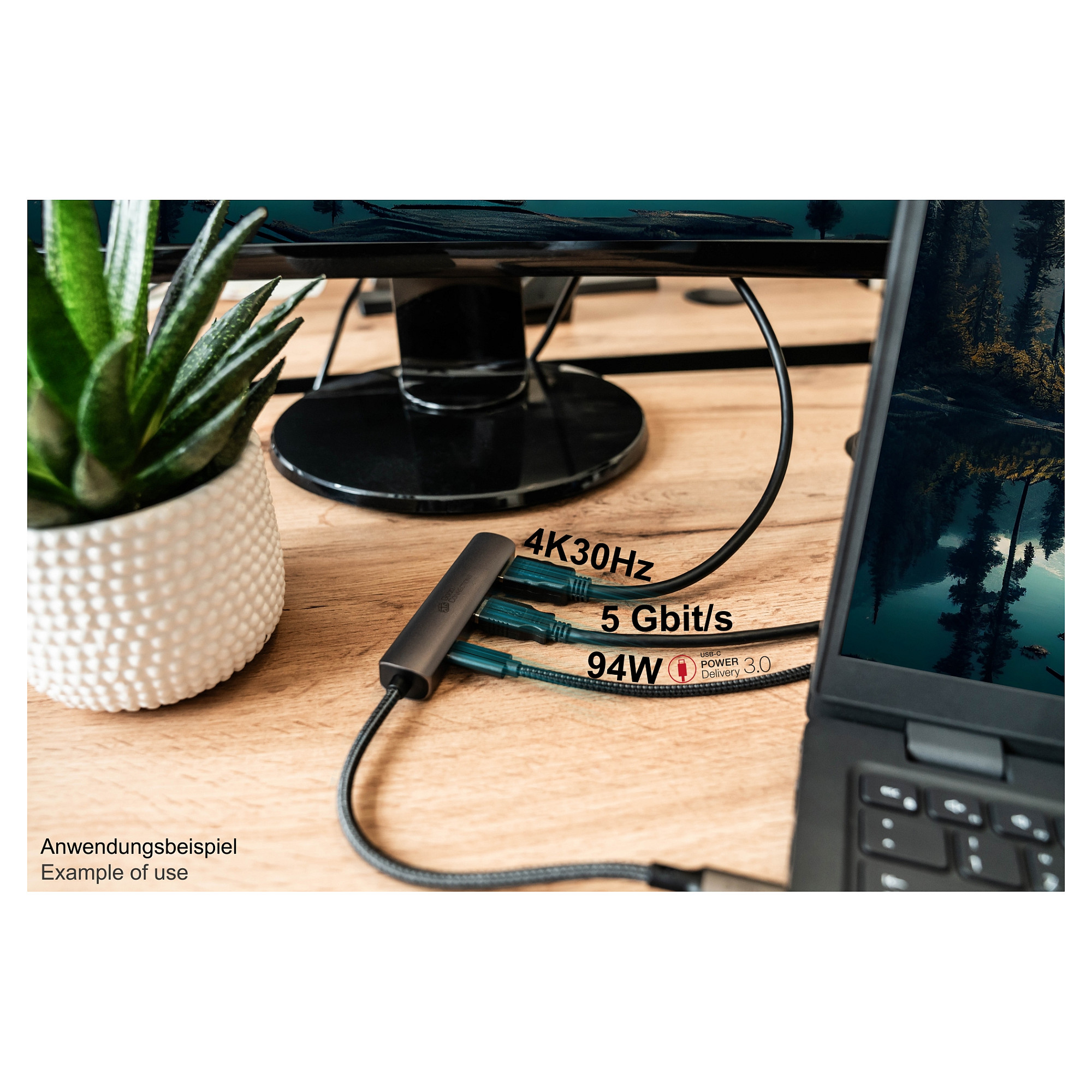 HUB GoodConnections C002A / HDMI+USB‑C+USB 3.0 – Anthrazit - 5