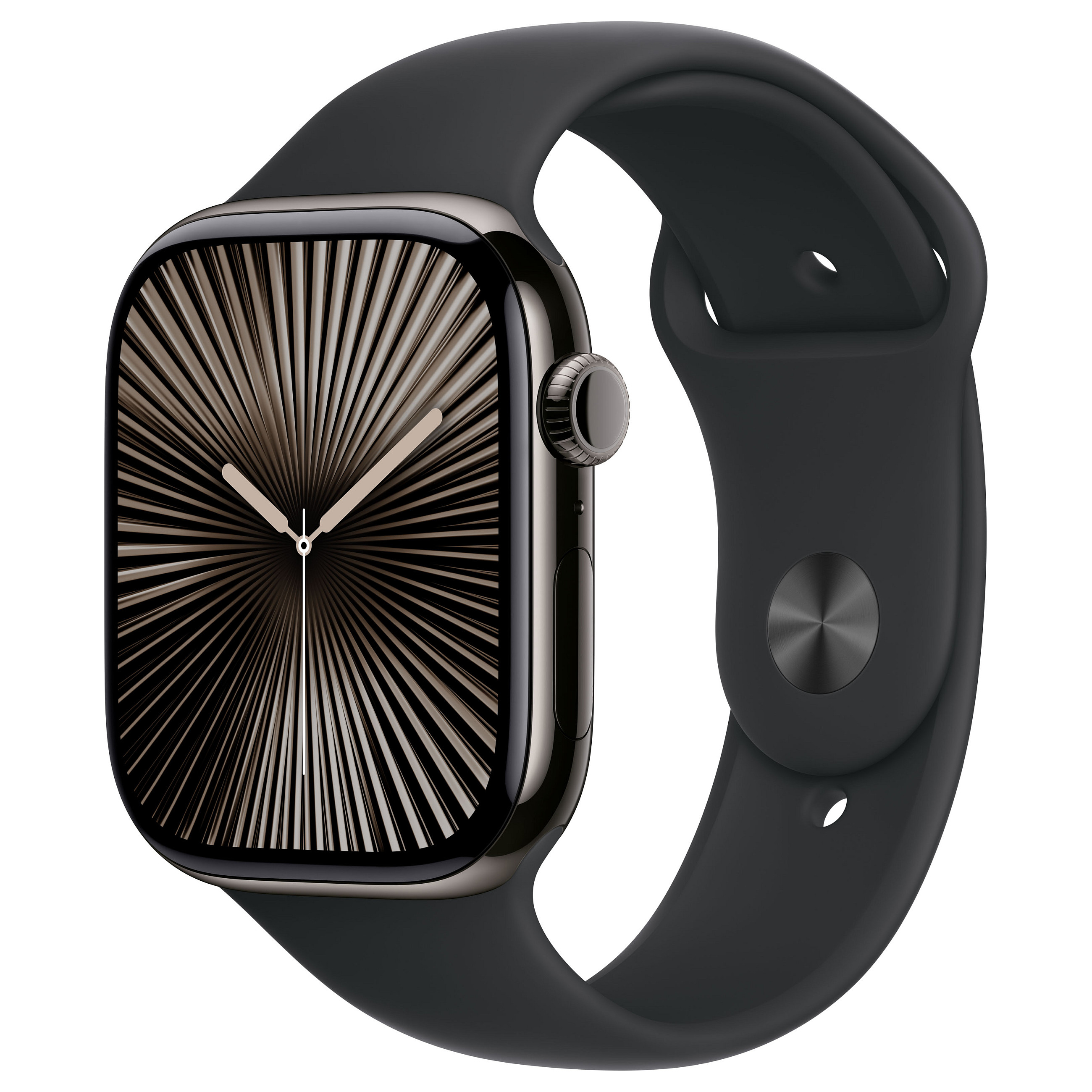 Apple Watch Series 10 / GPS + Cellular / 46mm / Slate Titanium Case with Black Sport Band - S/M - 1